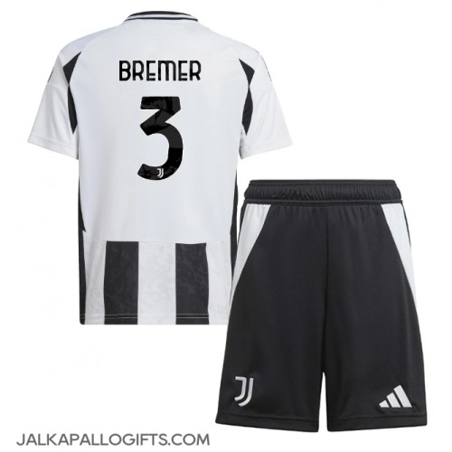 Juventus Gleison Bremer #3 Koti Peliasu Lasten 2024-25 Lyhythihainen (+ Lyhyet housut)